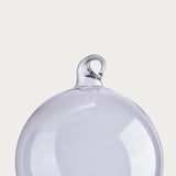 Glass Baubles 'Smoke Grey' 80 mm – Set of 4