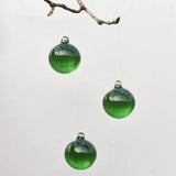 Glass Ornaments 'Emerald' Large - 3 Pieces