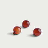 Glass Ornaments 'Deep Red' 40 mm – Set of 3