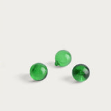 Glass Ornaments 'Emerald' 40 mm – Set of 3