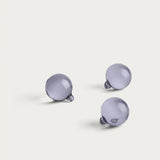 Glass Ornaments 'Smoke Grey' 40 mm – Set of 3