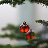 Glass Ornaments 'Deep Red' 30 mm - Set of 5