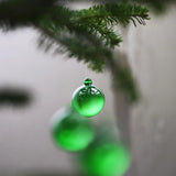 Glass Ornaments ‘Emerald’ 30 mm - Set of 5