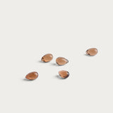 Glass drop 'Smoked Topaz' Set of 5