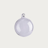 Glass Baubles 'Smoke Grey' 80 mm – Set of 4