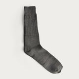 Crew socks wool 'Ribbed' juniper green