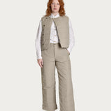 Gardenwear Pants 'Fjura' quilted sage green