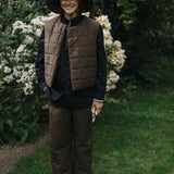 Gardenwear Pants 'Fjura' quilted mud brown